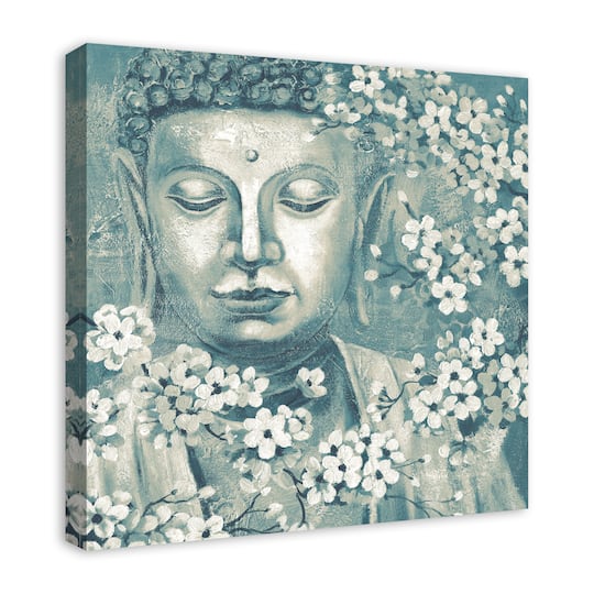 Teal & Cream Buddha Canvas Wall Art